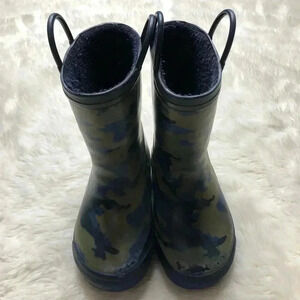 Camo Dinosaur  Rain Boots Size 10